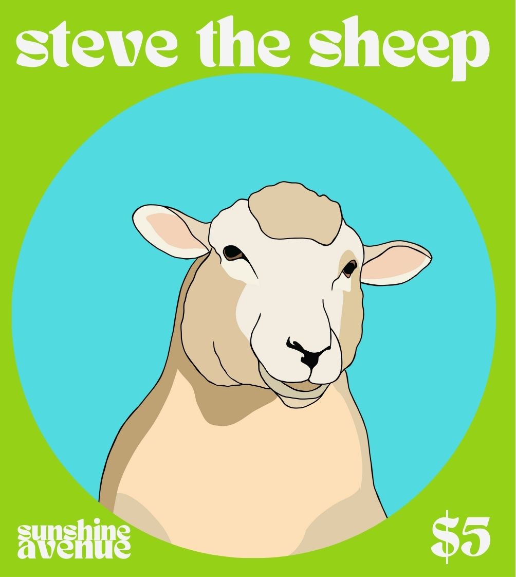 Steve the Sheep Magnet