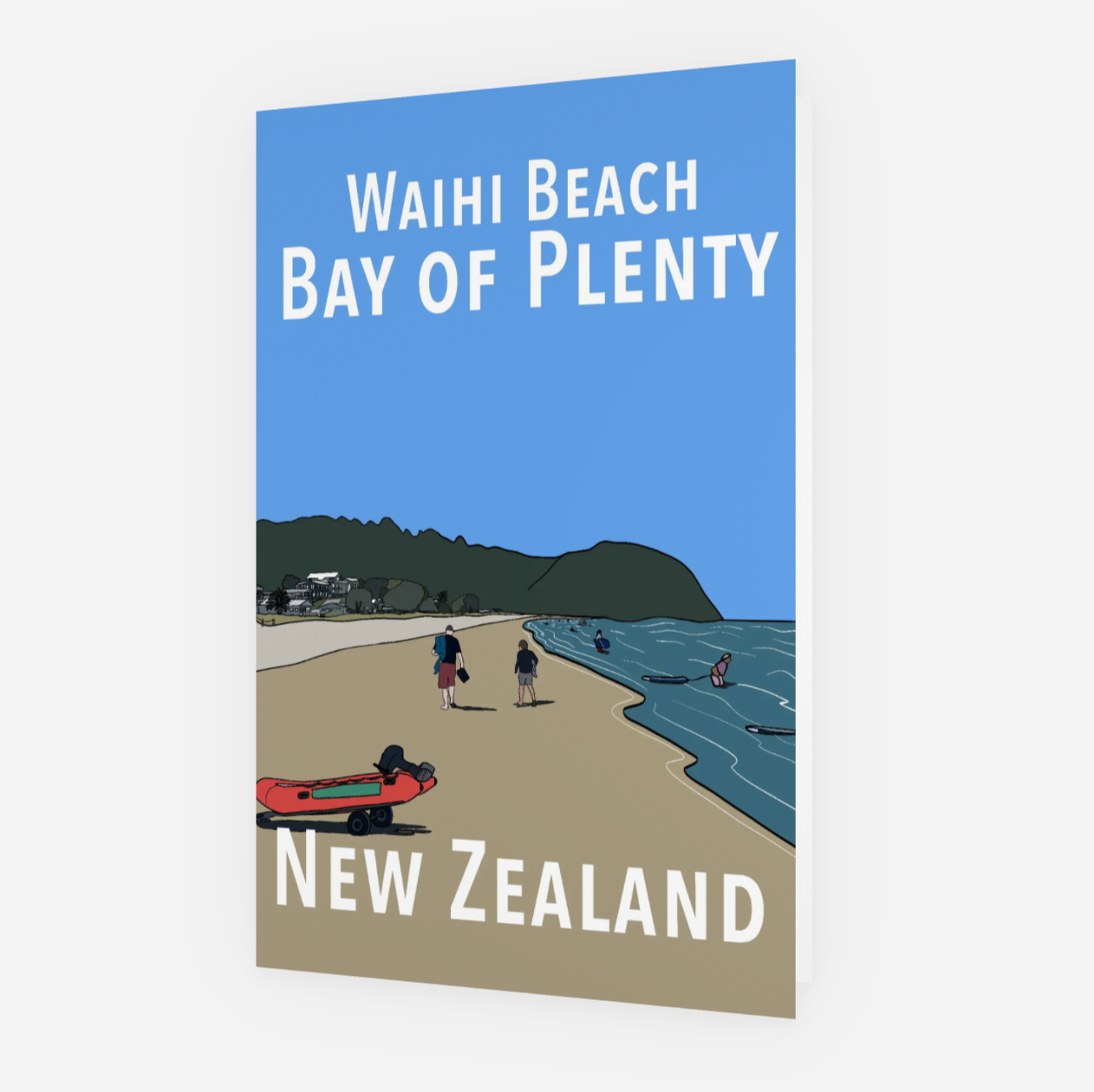 Waihi Beach Card - Large