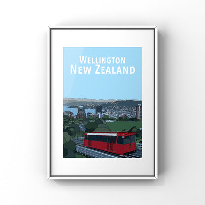 Wellington Cable Car Art Print