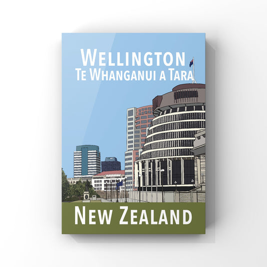 Wellington Art Print - in Blue and Green