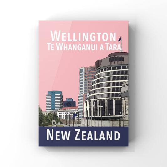 Wellington Art Print - in Pink and Blue