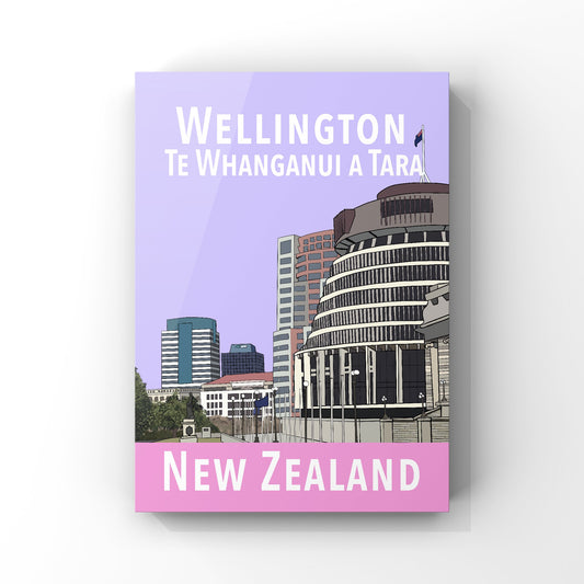 Wellington Art Print - in Purple and Pink