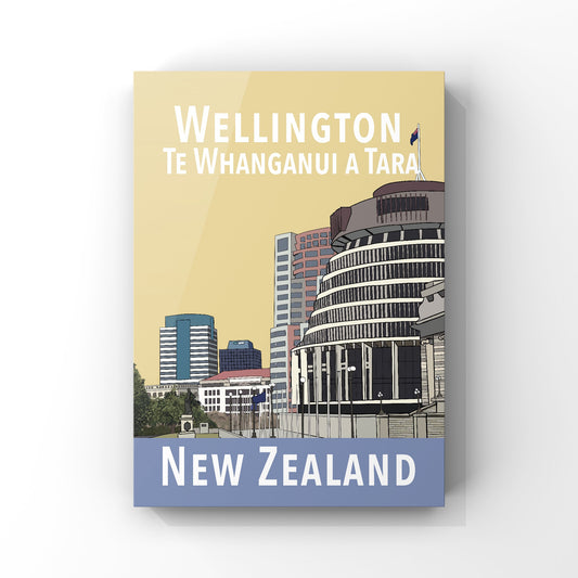 Wellington Art Print - in Yellow and Blue